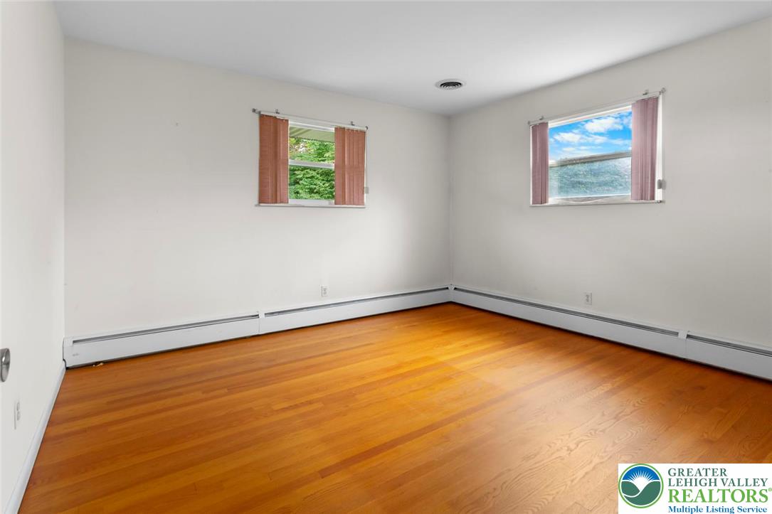 309 Georgetown Road Nazareth, PA 18064 - Photo 13 of 25 a view of a blue wall with a large window