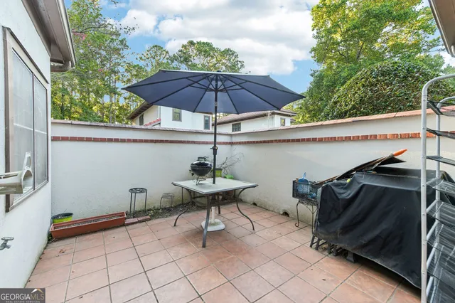 a view of outdoor space with seating area