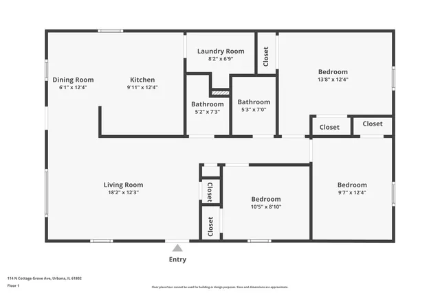 $160,000 | 114 North Cottage Grove Avenue, Urbana, IL 61802