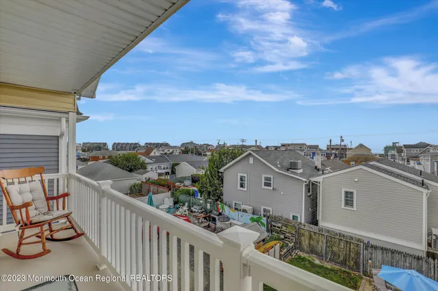 a view of a city from a balcony
