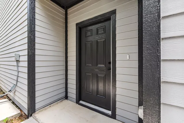 a close view of door