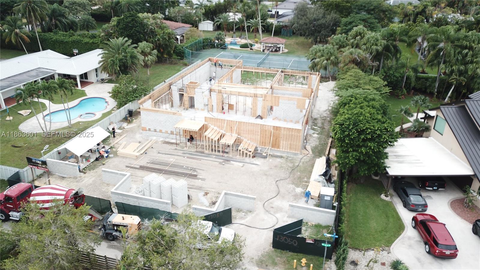 13050 Southwest 103rd Avenue Miami, FL 33176 - Photo 17 of 37 an aerial view of residential houses with outdoor space