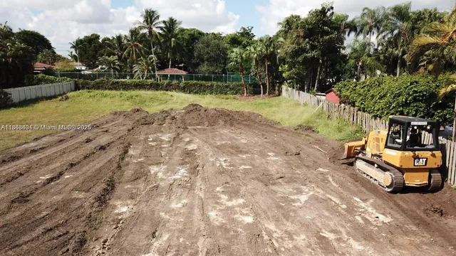 a view of an outdoor space and swimming pool