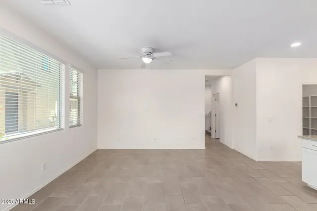 a view of a chandelier in a room