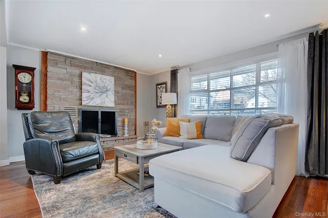 a living room with furniture and a couch