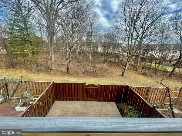 a view of terrace with wooden floor