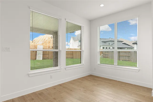 an empty room with a window