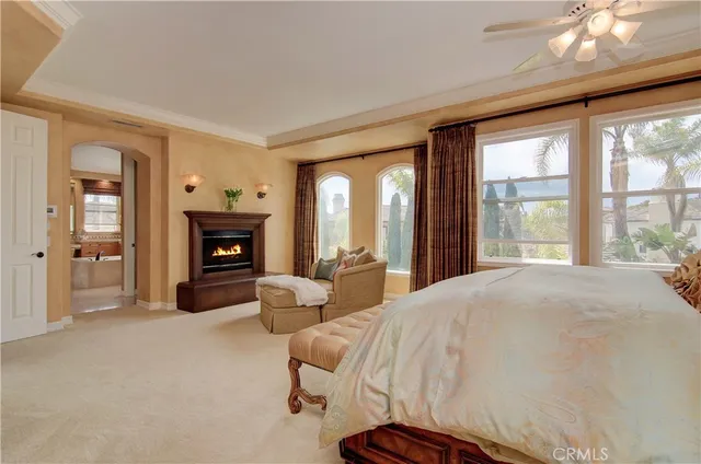 a large white bathroom with a large window sink and double vanity