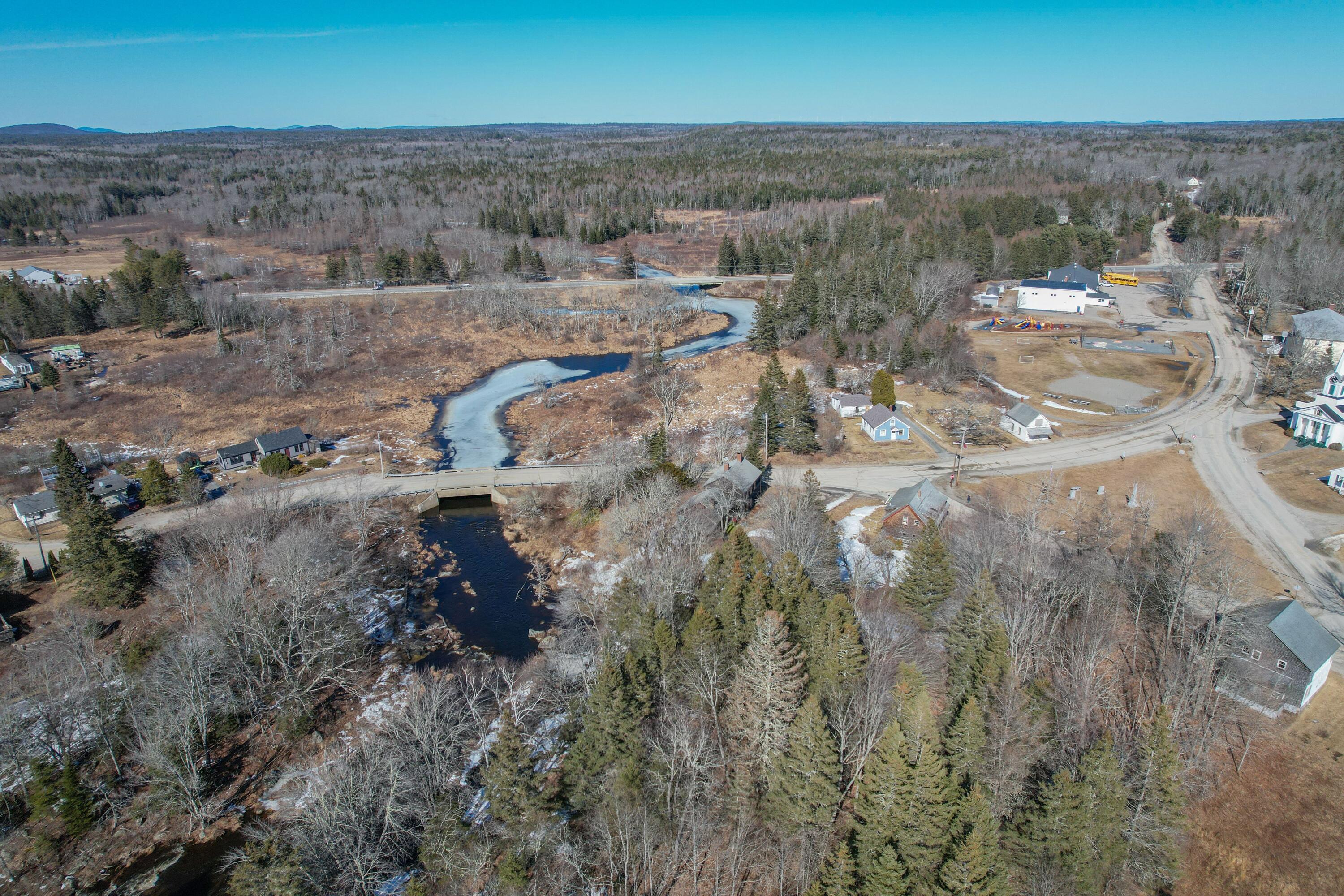 3 Rogers Point Road Steuben, ME 04680 - Photo 32 of 35 Aerial view of lot & buildings.