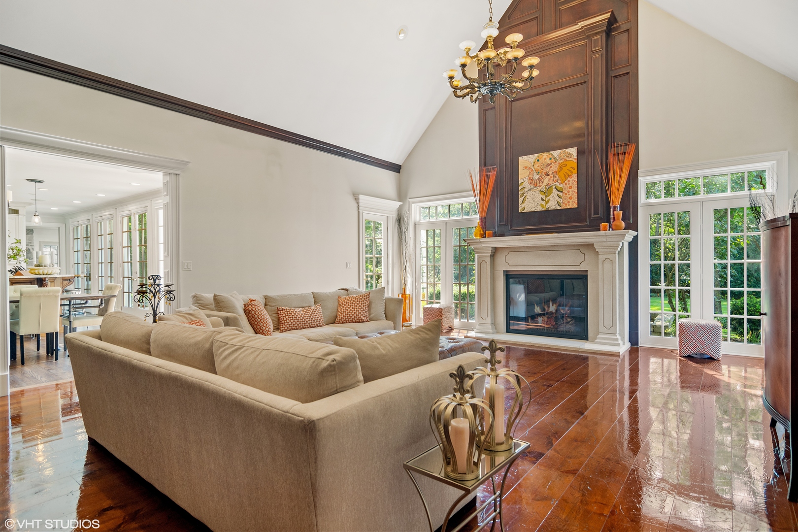 1717 Appleby Road Inverness, IL 60067 - Photo 18 of 57 a living room with furniture a window and a fireplace