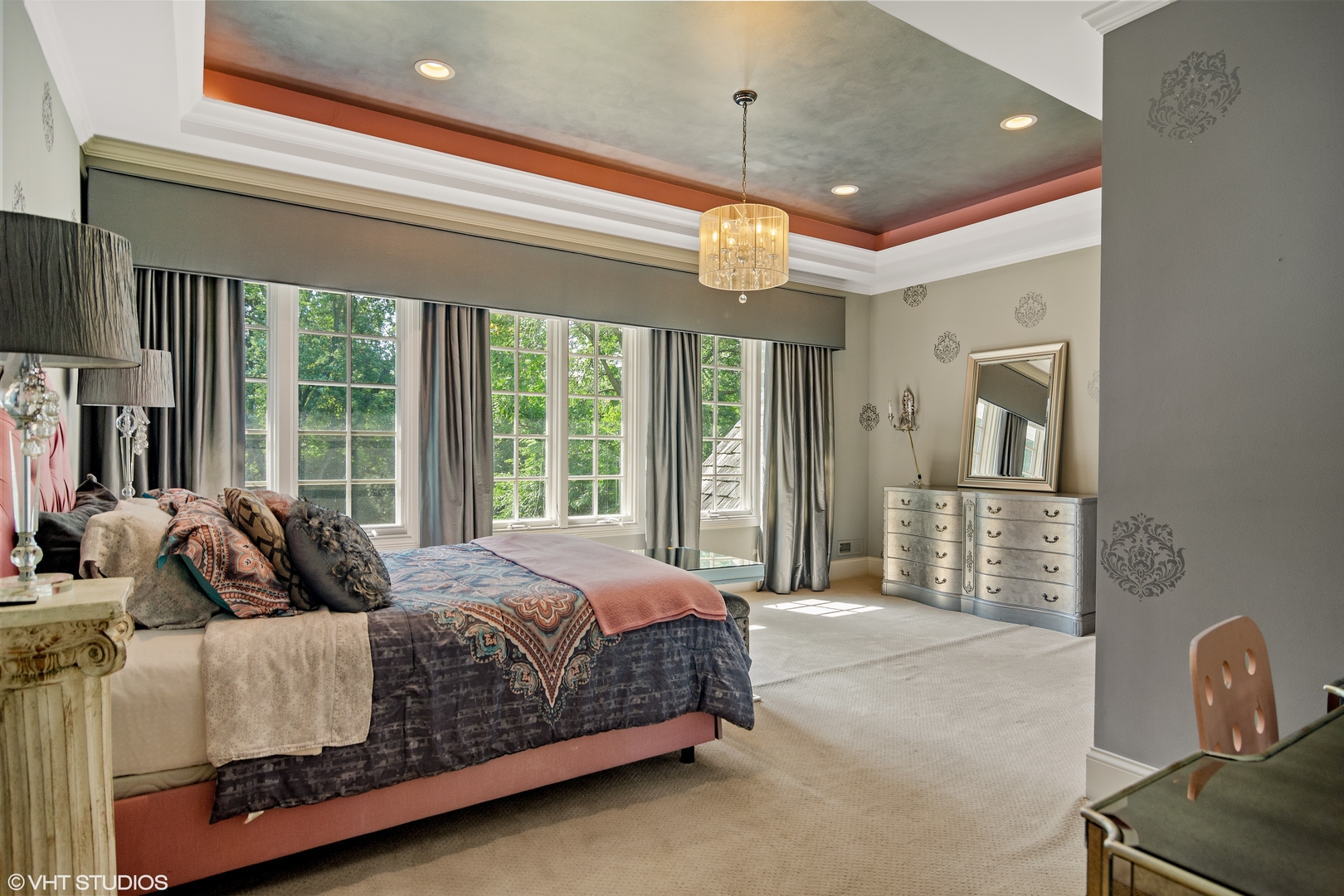 1717 Appleby Road Inverness, IL 60067 - Photo 32 of 57 a bedroom with a large bed and a large window