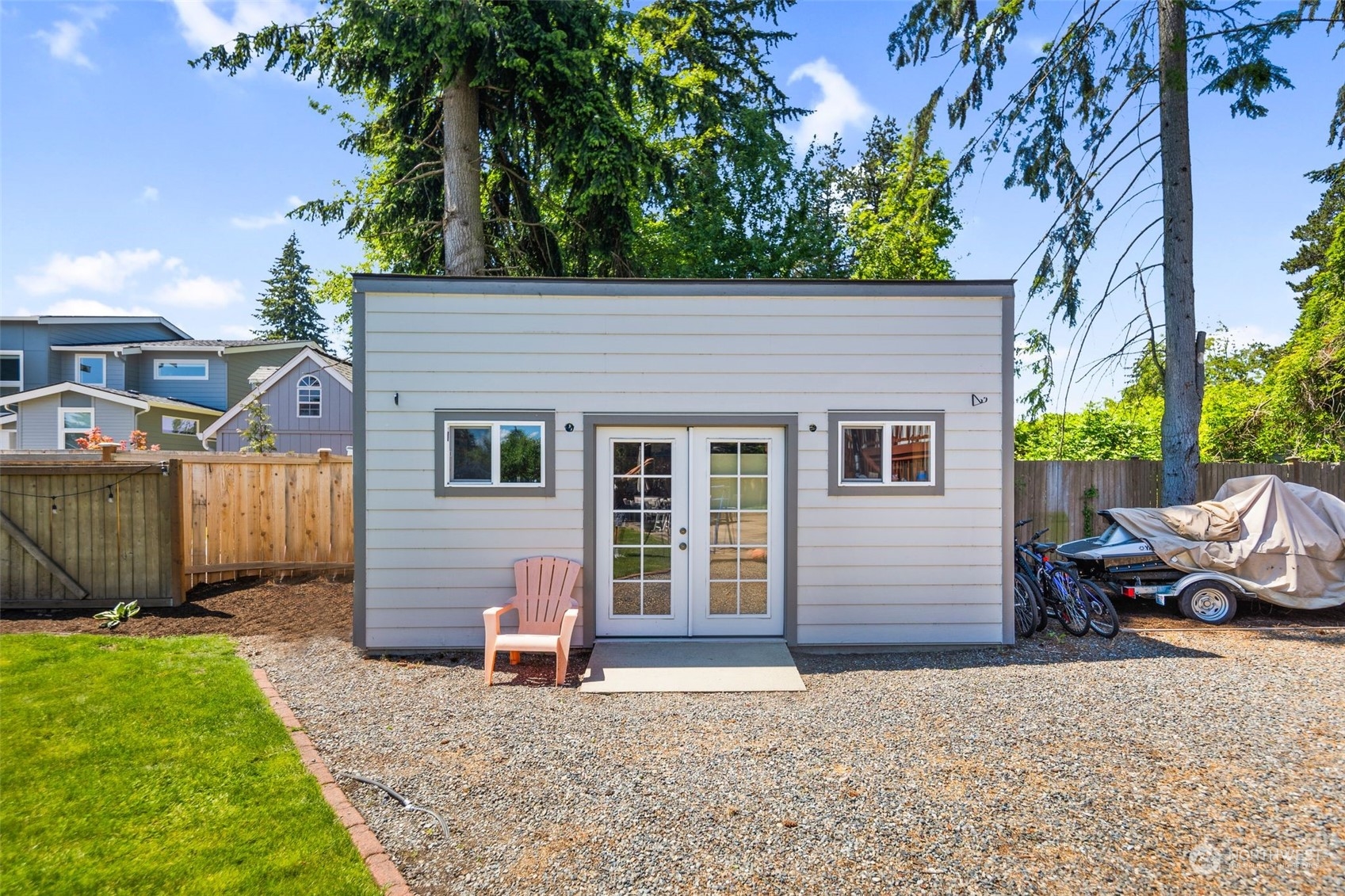 102 Bellflower Road Bothell, WA 98012 - Photo 29 of 40 a view of a house with backyard and sitting area