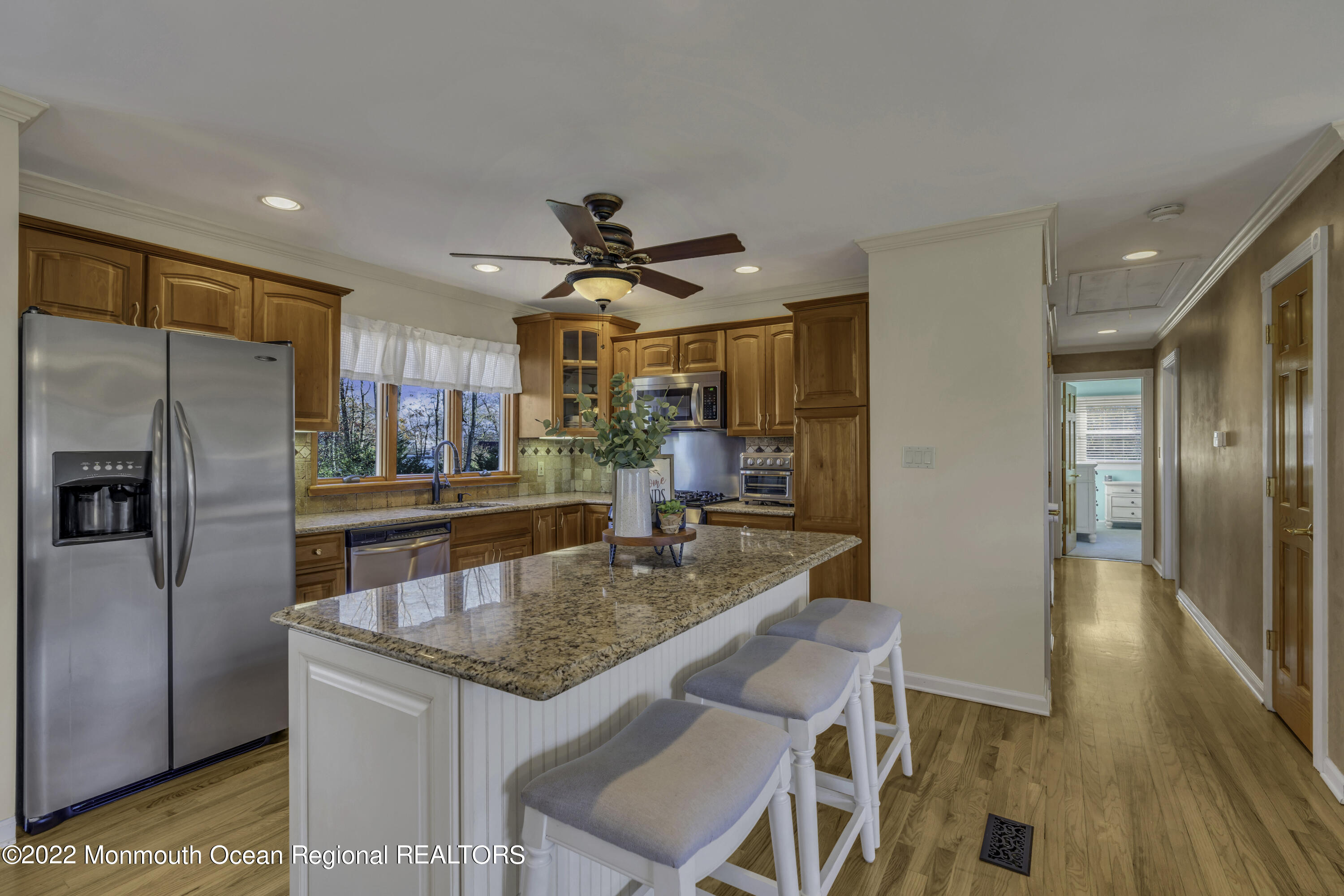 115 Greymoor Road Howell, NJ 07731 - Photo 7 of 38 a kitchen with stainless steel appliances granite countertop a refrigerator a oven and a sink