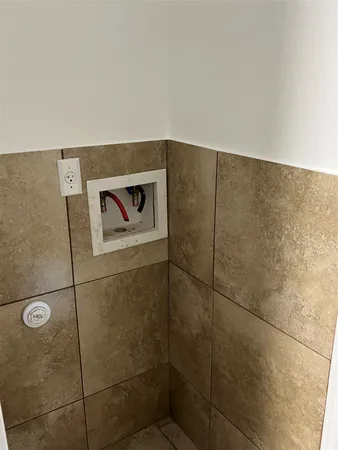 a close view of a bathroom shower