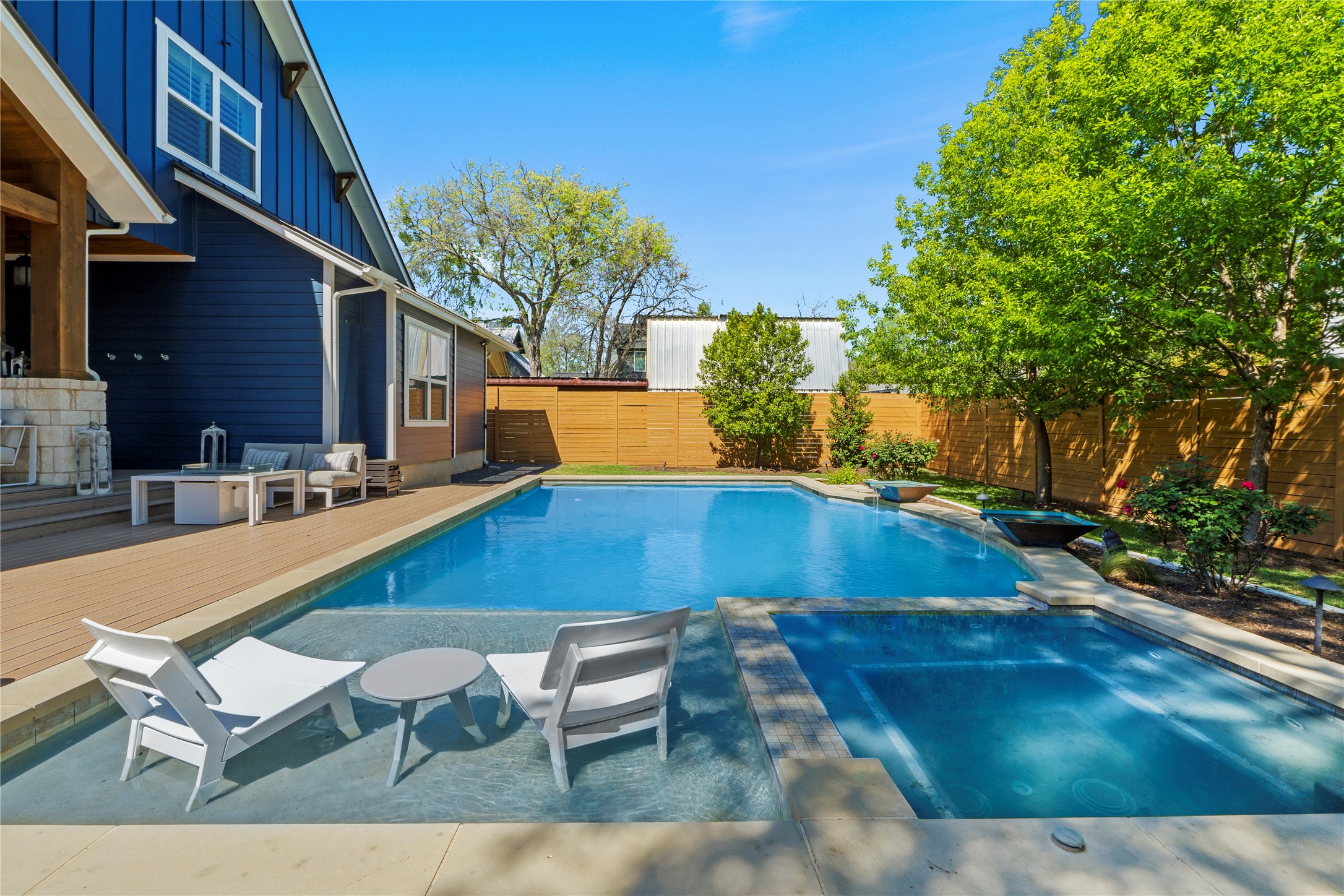 2004 Alegria Road Austin, TX 78757 - Photo 37 of 40 a view of outdoor space yard deck patio and outdoor kitchen