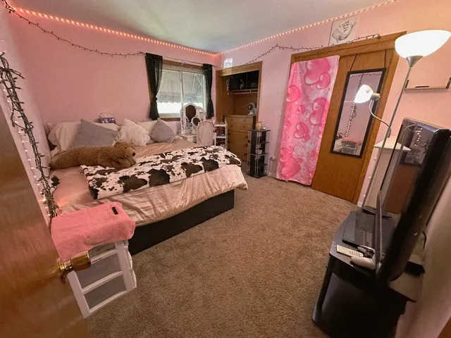 a view of a chairs in a room