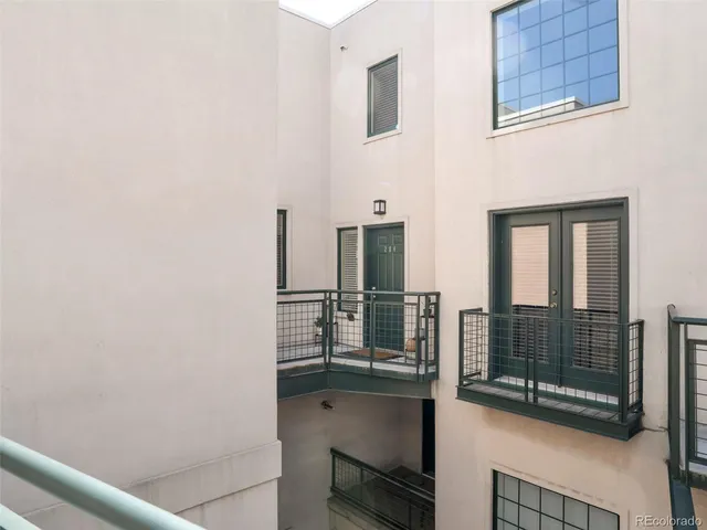 view of hall way with mirror