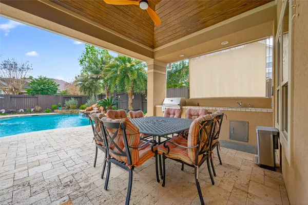a view of outdoor space yard swimming pool and patio