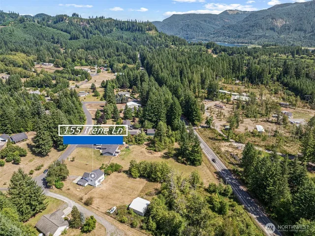 an aerial view of house with outdoor space