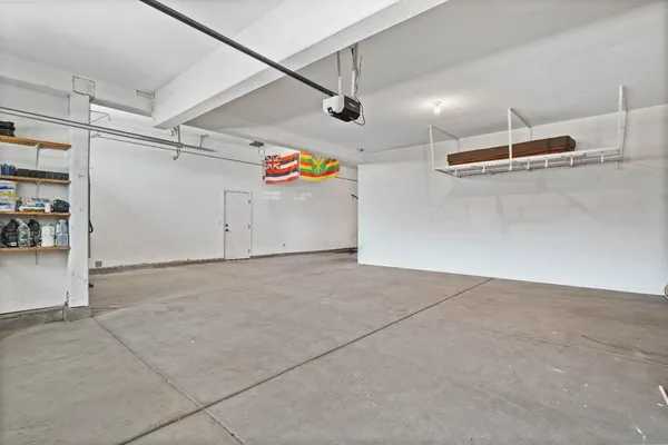a view of a garage