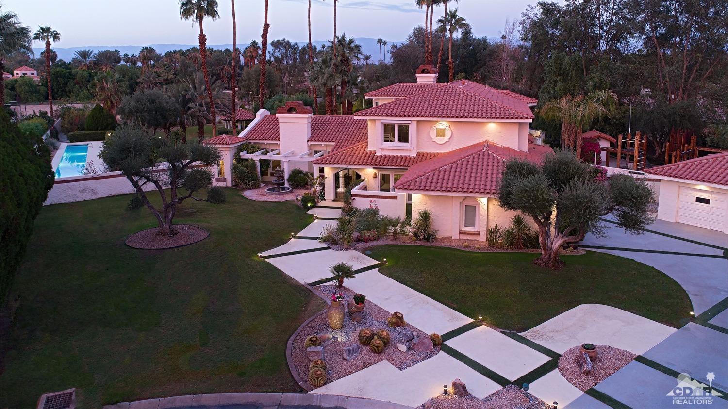 2 Vista Santa Rosa Rancho Mirage, CA 92270 - Photo 60 of 60 an aerial view of a house with garden space and street view