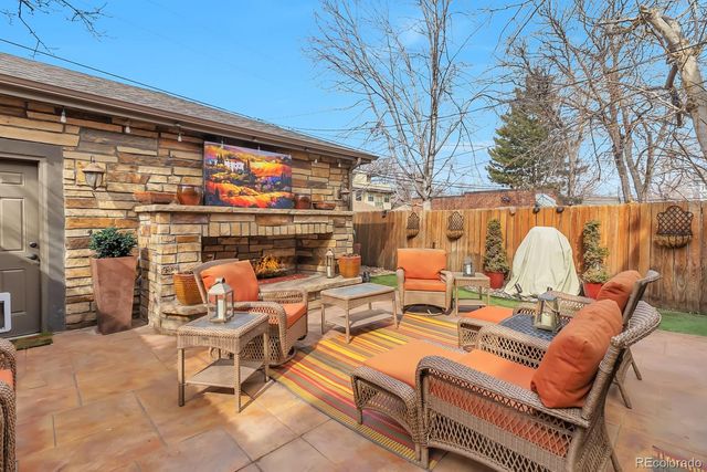 a view of outdoor seating