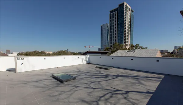 a view of a terrace with lake view
