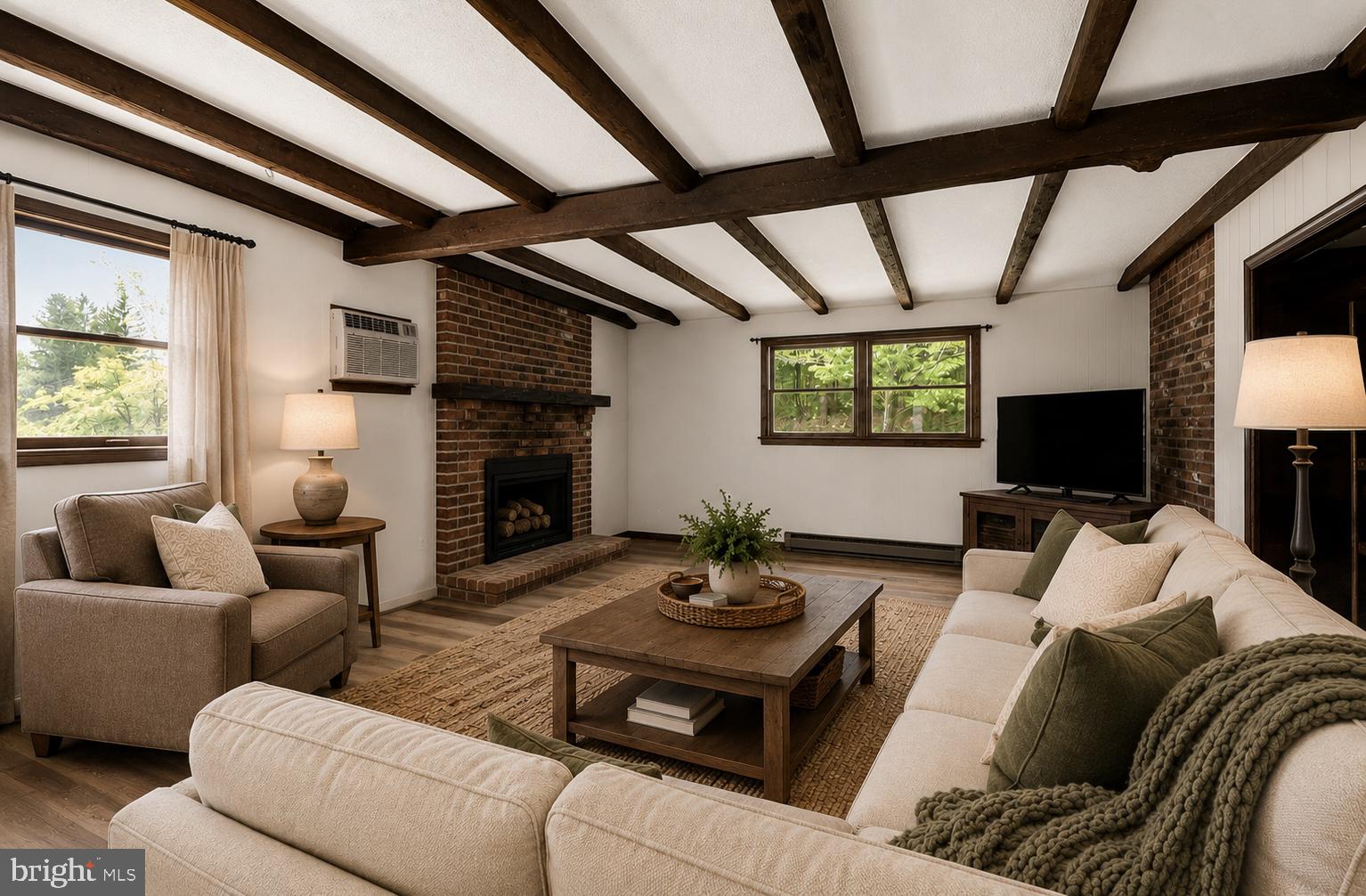 108 Sheeder Road Phoenixville, PA 19460 - Photo 13 of 42 a living room with furniture a fireplace and a flat screen tv