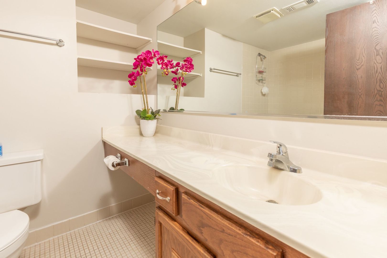 486 Timber Ridge Drive, Unit 102 Carol Stream, IL 60188 - Photo 13 of 23 a bathroom with a sink a vanity and a bathtub