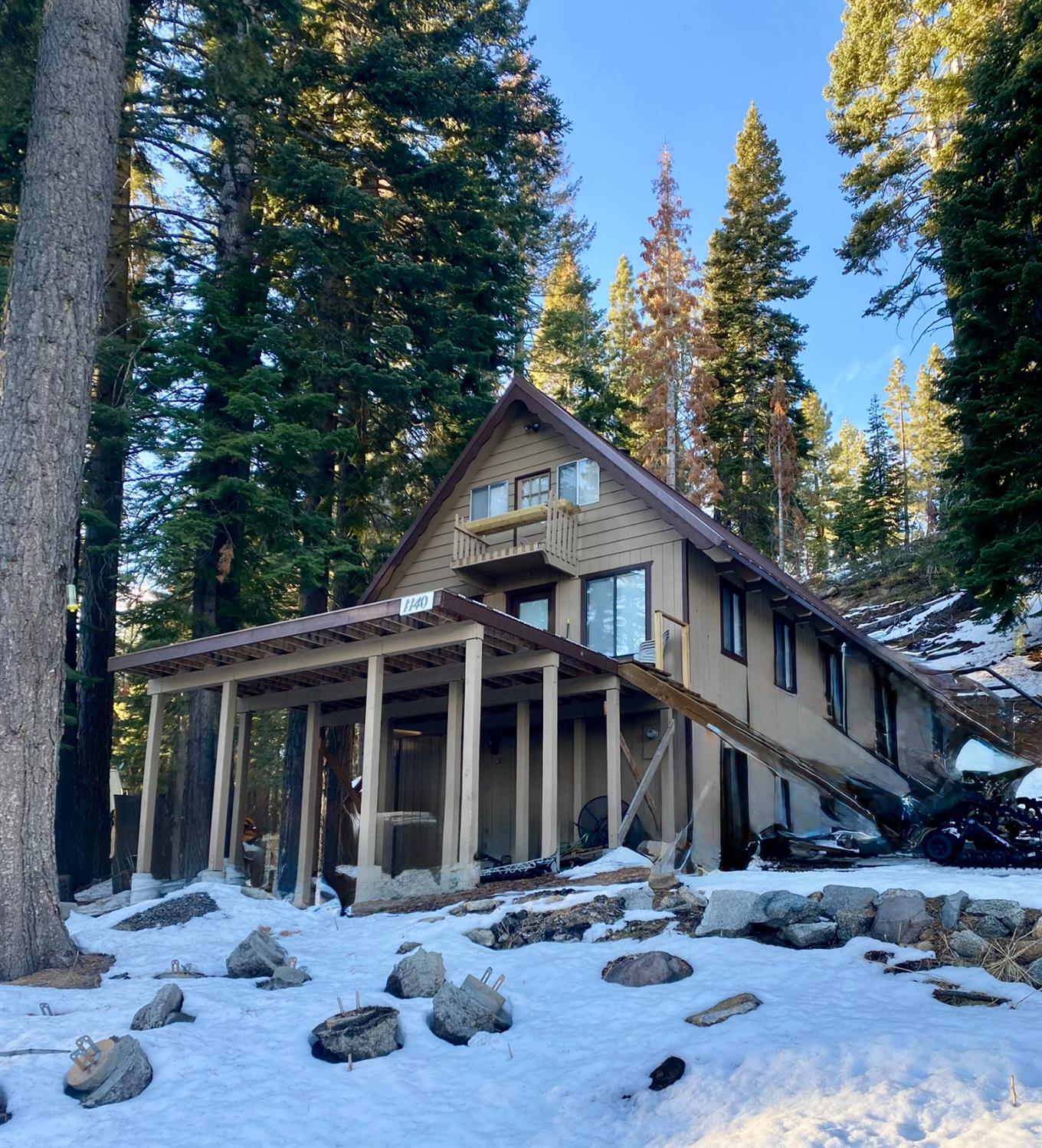1140 Mountain View Road Arnold, CA 95223 - Photo 2 of 24 a front view of a house with a yard outdoor seating and yard