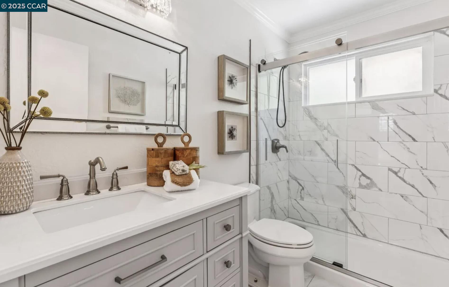 1600 Springbrook Road Walnut Creek, CA 94597 - Photo 15 of 20 a bathroom with a granite countertop toilet sink and shower
