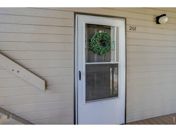 a view of front door