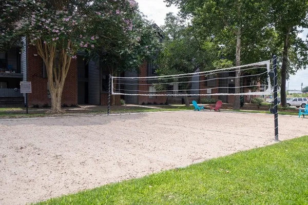a view of outdoor space with trampoline