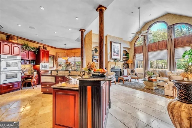 a view of outdoor space with seating area