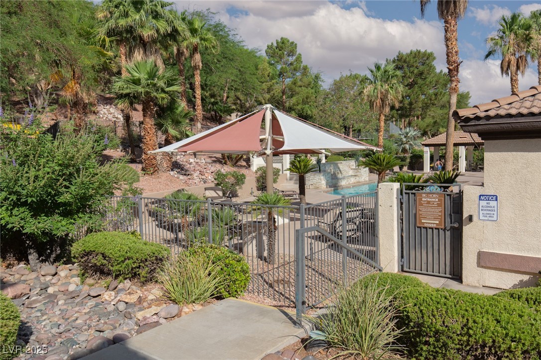 231 West Horizon Ridge Parkway, Unit 1126 Henderson, NV 89012 - Photo 16 of 33 Community pool featuring a gate, a patio, and a gazebo