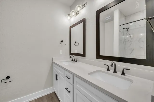 an empty room with closet area