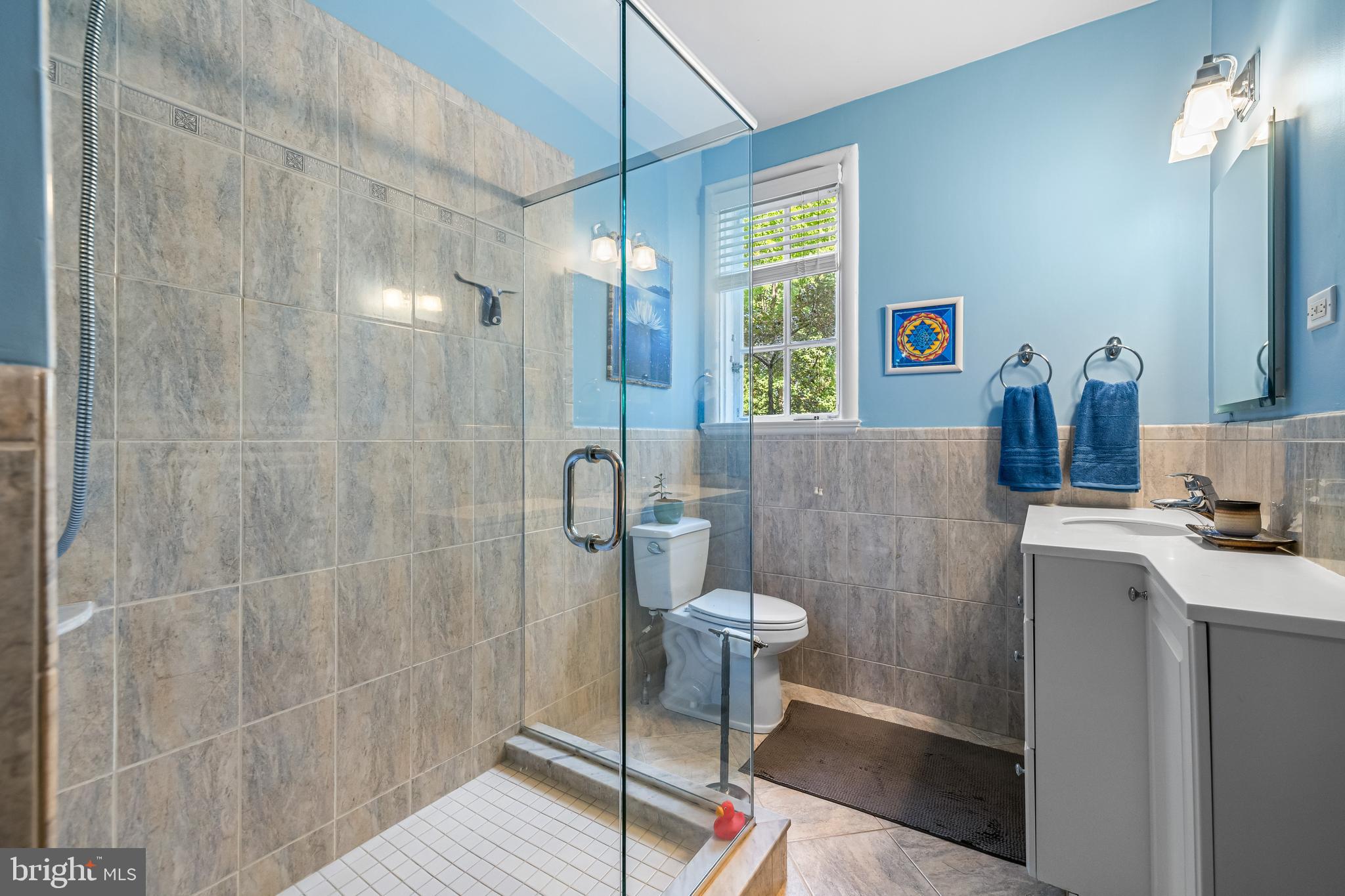 6 Upland Road, Unit F1 Baltimore, MD 21210 - Photo 37 of 50 a bathroom with a sink a toilet and shower