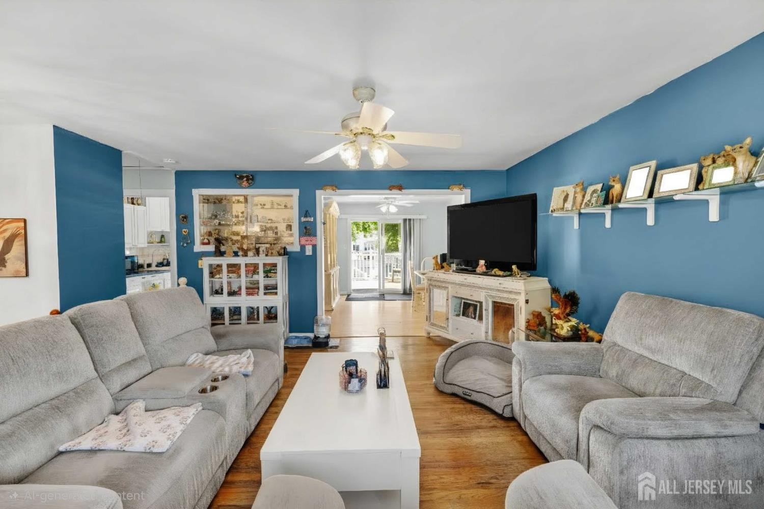 245 4th Street Dunellen, NJ 08812 - Photo 4 of 27 a living room with furniture and a flat screen tv