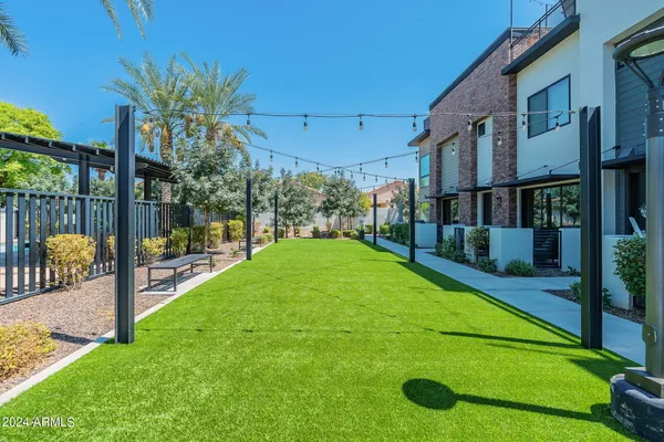 a view of yard from deck