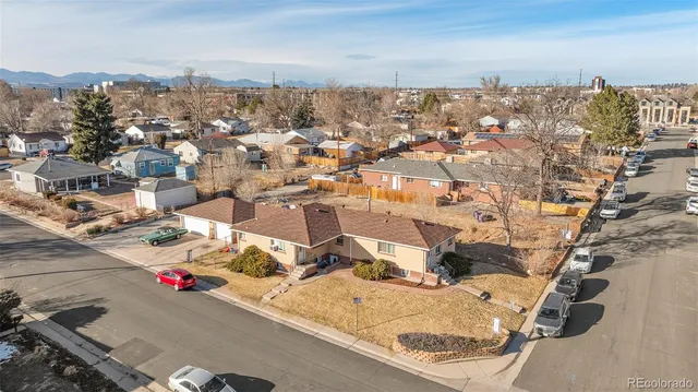 an aerial view of a city
