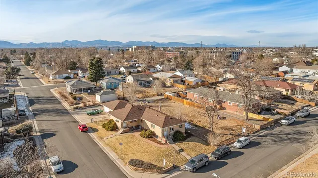 an aerial view of a city