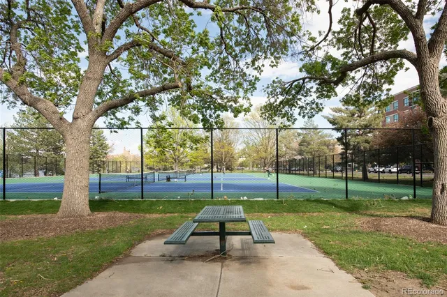 a park view with a entertaining space