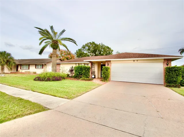 a view of front a house with a garden