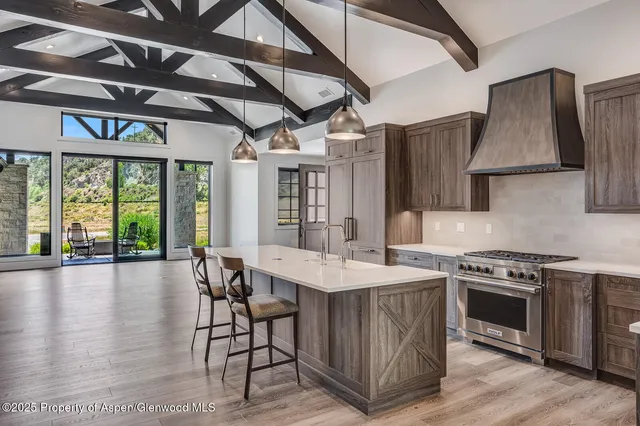 a view of a lake with a yard