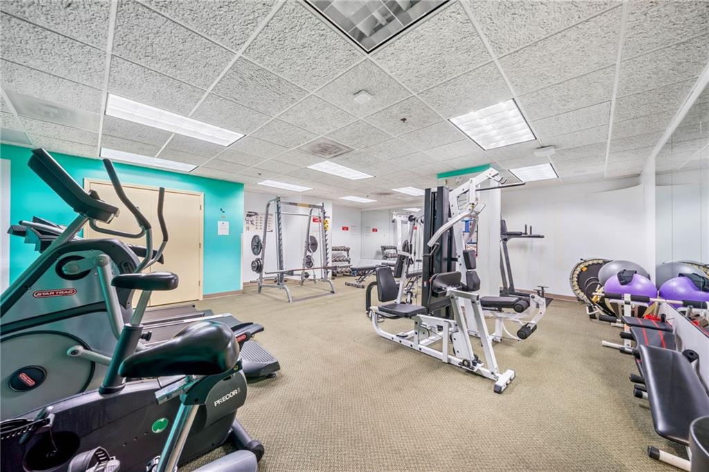 57 Forsyth Street Northwest, Unit 16G Atlanta, GA 30303 - Photo 19 of 27 a view of a room with gym equipment