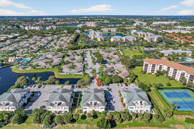 an aerial view of residential house with outdoor space