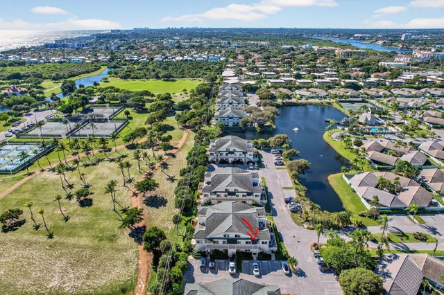 an aerial view of multiple house