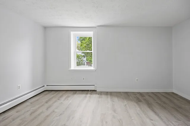 an empty room with a window