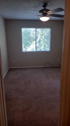 an empty room with a window