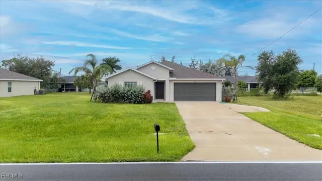 a house view with a garden space